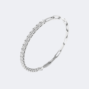 2.00CTW Oval Prong-<b>Set</b> Diamond Tennis Bracelet - Product Image 2