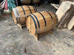 Barril de Cerveza de Roble de 20L con Forma de Barril, Acabado Mate, con Soporte, Grifo y Tapón, Sin Revestimiento, Hermético, para Cerveceros, Destiladores y Productores de Vino - Product Image 3