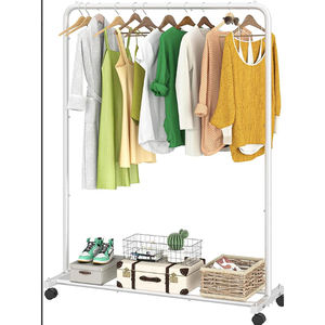 Porte-vêtements sur pied en fer à un seul niveau pour magasin de vêtements - Design moderne et gain de place - Product Image 3