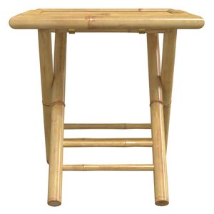 Conjunto de Muebles de Jardín Plegables Cuadrados Rústicos de Bambú Natural - Product Image 6