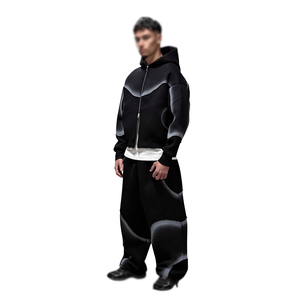 Ensemble de survêtement de maternité à capuche en molleton 100 % coton imprimé sur mesure, écologique, pour l'hiver, avec logo, pour hommes et femmes, séchage rapide, vêtements de sport - Product Image 3