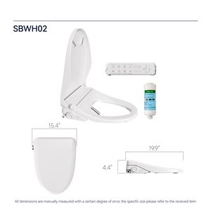 Sedile WC Bidet Intelligente Quadrato con Seduta Riscaldata Regolabile, Controllo Temperatura e Pressione dell'Acqua, Portatile e con Funzionalità Automatiche - Product Image 6