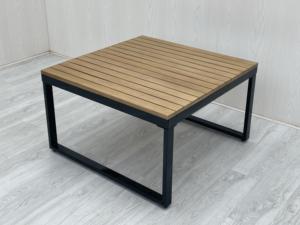 SF00102 TEXAS - Juego de Sofás Seccionales en Forma de L de Acero y Madera de Acacia de Lujo para Exteriores, con Cojines de 230gr, para Sala de Estar, Hoteles, Jardines y Patios - Product Image 6