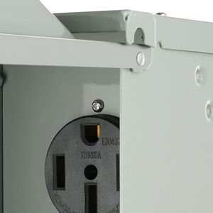 Caja de Tomacorrientes para RV de 50 Amperios, NEMA 14-50R, Panel Eléctrico Resistente a la Intemperie, 125/250 Voltios, Receptáculo Exterior para RV Cerrado y con Cerradura - Product Image 5