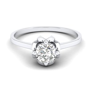 Bague solitaire en or massif 14 carats avec diamant certifié IGI, design élégant REYES, cadeau de luxe pour mariage ou anniversaire, bijoux fins pour femmes - Product Image 5
