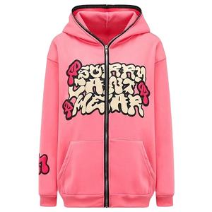 Wholesale 100% Cotton Solid Full Face <b>Zip</b>-<b>Up</b> <b>Hoodie</b> with Custom Logo Design Breathable Fleece for Winter - Product Image 1