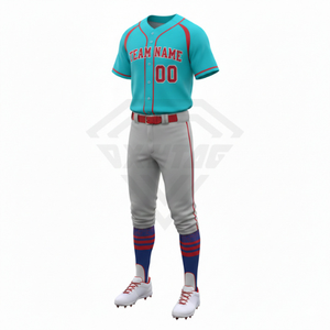 Customizable Breathable V Neck <b>Baseball</b> Jersey Pant Uniform High Quality Printed Sublimated Sportswear Cheap Price OEM - Product Image 4