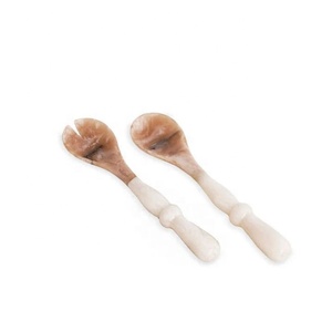 Juego de Servidores de Ensalada de Resina Rosa, Ecológicos, Aptos para Lavavajillas, Utensilios Manuales para Ensalada - Product Image 3