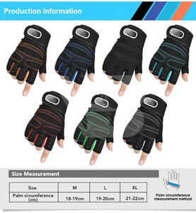 Gants de cyclisme mi-doigts unisexe avec coussinet en gel, paume en cuir synthétique antidérapant pour entraînement, fitness, gym, saut à la corde, sports, marque personnalisée - Product Image 6