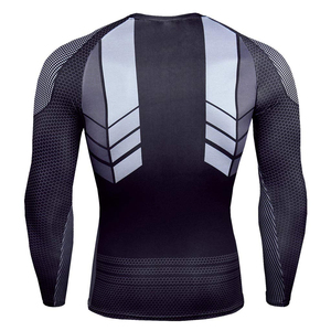 Custom Logo Mens Rash Guard UV Sun Protection Long Sleeve Diving Suits <b>Compression</b> Adults' Quick Dry Rash Guard <b>Shirts</b> & Tops - Product Image 3
