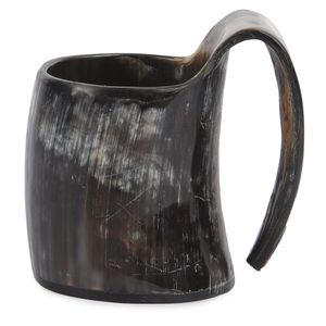 Handcrafted Buffalo Horn Mug Natural Shape Carved <b>Dragon</b> Design Durable Art Collectible Natural buffalo horn mug - Product Image 4