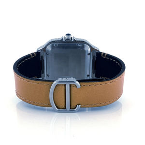 Montres à Quartz Carrées pour Hommes, Certifiées Luxe, avec Diamants Moissanite et Bracelet en Cuir, Style Hip Hop Tendance, Vente en Gros Intelligente - Product Image 4