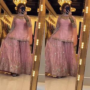 <b>Women</b> Indian Pakistani Silk Embroidered <b>Lehenga</b> Choli Wedding Dress Floor-Length Traditional Loose Fit Ethnic Wear Set - Product Image 4