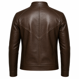 Stylish Brown <b>Leather</b> Jacket for Men Premium Genuine <b>Leather</b> Casual Streetwear Fashion Winter Essential Collection Jacket - Product Image 6