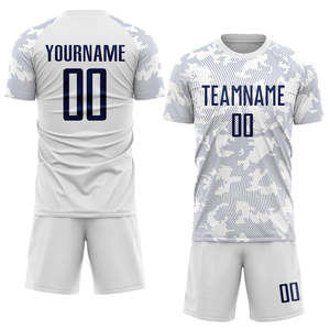 Ensemble de maillots de football unisexes personnalisés 100% polyester, uniforme de football, impression numérique, vêtements d'été, protection UV, taille plus, UPF 50+ - Product Image 2
