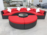 Dernier modèle de canapé Chesterfield extensible en poly rotin Design spécial pour salon, villa, hôtel, hall, fabriqué au Vietnam