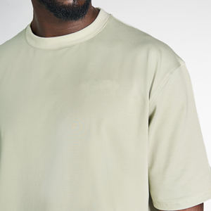 mens sage green light green <b>plain</b> solid blank relaxed oversized fit short sleeve <b>tshirt</b> crewneck basic tee top - Product Image 6