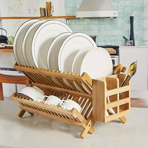 Organizador de especias de bambú de varios niveles para gabinetes – Estantes de bambú para gabinetes de cocina, armarios y despensas - Product Image 1