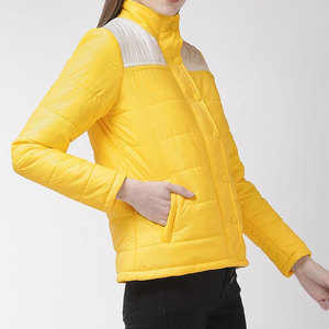 เสื้อแจ็คเก็ตพัฟเฟอร์สีดำระบายอากาศได้ดี แขนยาว สไตล์ใหม่ล่าสุดสำหรับผู้หญิง และเสื้อแจ็คเก็ตผ้าควิลท์สีเหลืองสำหรับผู้หญิง - Product Image 3