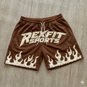 กางเกงขาสั้นตาข่ายปักลายแบบกำหนดเอง REXFIT SPORTS สำหรับผู้ชาย เล่นบาสเก็ตบอล ออกกำลังกาย วิ่ง ฟิตเนส ผู้ผลิตขายส่ง ราคาสมเหตุสมผล - Product Image 4