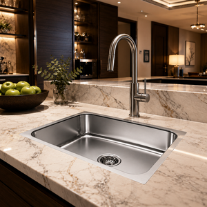 Stainless Steel Kitchen Sink Single Bowl 304 Grade Undermounted Sink Rectangular Basin - Product Image 2