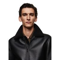 Veste en cuir pour homme, fabriquée en usine, prix bas, imperméable, mode hiver, veste en cuir véritable