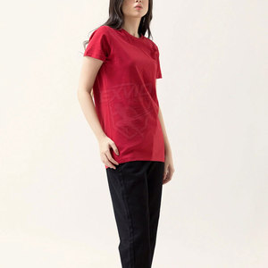 Camiseta de algodón transpirable para mujer, diseño personalizado al por mayor, varios colores, para verano. - Product Image 6