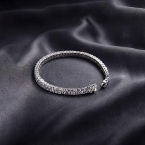 Bracelet tennis unisexe en or massif 14 carats avec diamants de laboratoire, sertissage griffe, certifié IGI, bijoux de mariage classiques AMBER JEWELS T-3571 - Product Image 2