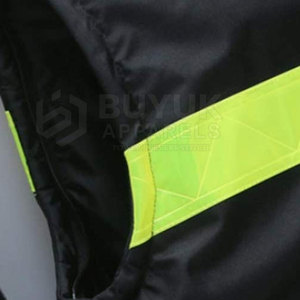 Hi Vis <b>Waterproof</b> Windproof Breathable 100% Polyester Safety <b>Work</b> Jacket with Reflective Strips for Traffic Use - Product Image 4