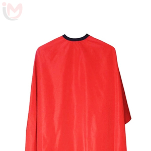 Cape de coiffure rouge en PE antistatique et résistante à l'eau pour salon de coiffure - Product Image 2