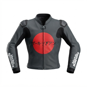 Men’s Cowhide Leather <b>Racing</b> <b>Jacket</b>/Chaqueta MotoCP Style CE Level 2 Armor Motorcycle Track Riding Protective Gear CE - Product Image 1