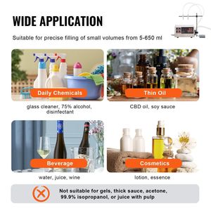 เครื่องบรรจุขวดอัตโนมัติความจุ5-650มล. ปั๊มจ่ายของเหลวควบคุมด้วยระบบดิจิทัลสำหรับเครื่องดื่มนมถั่วเหลือง - Product Image 6