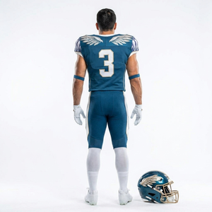 Ensemble d'uniformes de football américain imprimés par sublimation, maillot et short respirants avec protections, qualité supérieure - Product Image 5