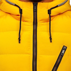 Manteaux réversibles imperméables surdimensionnés pour hommes, chauds, avec capuche, doublure en polaire, fermeture éclair, vêtements d'extérieur d'hiver - Product Image 5