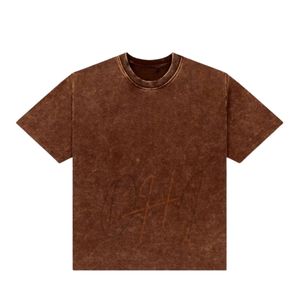 Best Selling Men's Brown Acid Wash <b>Vintage</b> <b>Tee</b> 2026 Premium Quality 100% Cotton Eco-Friendly Customizable Bulk Supply Fast - Product Image 1