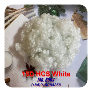 Recycled 15D HCS Virgin White RPET Siliconized Hollow Conjugated Quilt <b>Sofa</b> Furniture Spinning Filling <b>Material</b> 100% Polyester - Product Image 3