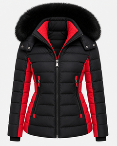 Chaqueta Acolchada de Invierno OEM, Extremadamente Cálida, Transpirable, con Capucha de Piel, Impermeable, Resistente al Viento, Ropa Exterior Térmica para Mujer - Product Image 2