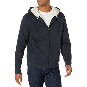 Sudadera con Capucha y Cremallera para Hombre, Color Marrón, Felpa, Corte Regular, Estilo Casual, para Otoño - Product Image 2