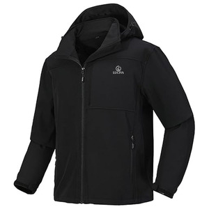 Veste softshell Pinnacle Peak Softshell – Veste de randonnée pour homme en noir nuit, extensible dans 4 directions et dotée d'un protection thermique - Product Image 1