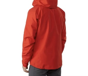 Veste de ski imperméable à capuche pour homme, rouge, en polyester, fermeture éclair, style sportif, pour l'hiver - Product Image 2