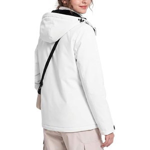 Chaqueta de Invierno Personalizada para Mujer, Impermeable, Cortavientos, para Esquí, con Forro Polar Ultra Suave, Capucha Ajustable y Cierre de Cremallera - Product Image 2