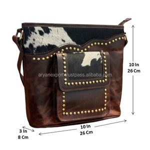 ODM OEM 2025 Fábricas Fabricación Rústico Desgastado Marrón Cuero Cremallera Crossbody Messenger Bag Bolsos de hombro de cuero de vaca para mujer - Product Image 2