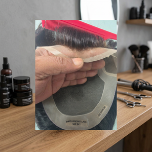 Prothèse capillaire Taz Hair BD en cheveux humains indiens Remy, base en dentelle, ondulations profondes lâches, densité 110-150%, nœuds invisibles - Product Image 4