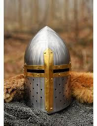 หมวกนักรบยุคกลางทำมือคุณภาพพรีเมียมเคลือบสีฝุ่นสำหรับชุดเกราะเทมพลาร์ SCA สำหรับการจำลองสถานการณ์อัศวิน มีจำหน่ายแล้ว - Product Image 2