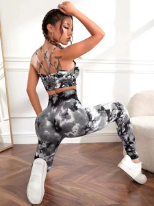 New Arrival Premium Quality Women's Yoga Set 2-Piece for Material Breathable Seamless <b>Flared</b> <b>Legging</b> Sleeveless Bra - Product Image 5