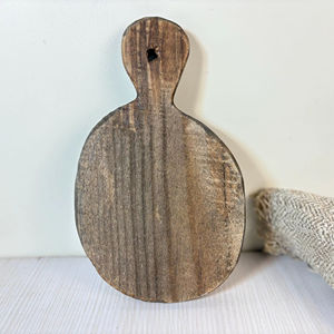 Planche à découper ronde vintage en bois massif 2026, style rustique et campagnard, avec poignée, pour la décoration de cuisine et la maison - Product Image 1