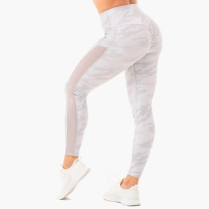 Wholesale Women's Mid Waist <b>Thick</b> <b>Leggings</b> Customizable Color Breathable Knitted Spandex/Nylon Fitness Yoga Gym <b>Leggings</b> - Product Image 6