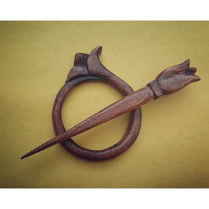 Épingle à cheveux traditionnelle en bois faite à la main, bâtonnet à cheveux naturel en bambou et bois, Inde - Product Image 1