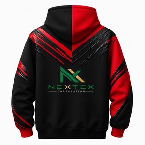 Wholesale Futuristic Armor Design <b>Hoodie</b> <b>Red</b> Black Sublimation Streetwear Graphic Sweatshirt - Product Image 2