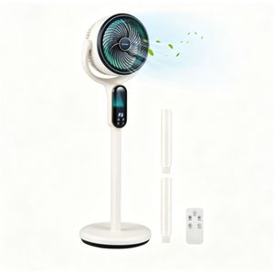 Ventilatore a piantana silenzioso a 8 velocità con pannello touch LED, telecomando, timer 12H, oscillante e altezza regolabile - Spina AU/UK - Product Image 1